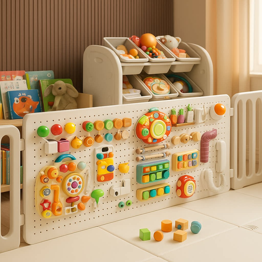 忙碌板宝宝儿童洞洞板置物架蒙氏早教益智diy配件玩具墙婴儿围栏
