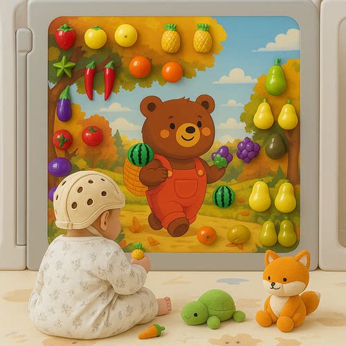 毛毡板水果切切乐婴儿围栏DIY