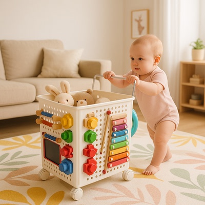 宝宝蒙氏早教忙碌板益智玩具