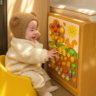 毛毡板水果切切乐玩具忙碌板围栏厨房果蔬摘摘乐DIY切菜素材配件儿童蒙氏早教益智墙上壁挂装饰幼儿园过家家