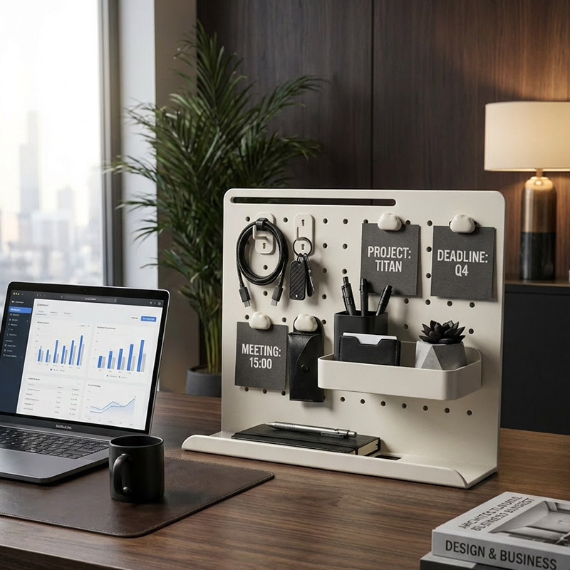 桌面置物架洞洞板立式磁吸收纳书桌办公桌免打孔办公室小工位神器,收纳整理,整理架/置物架/收纳架,淘宝优惠券,粉丝福利购,淘宝优惠卷