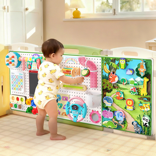 蒙氏早教围栏洞洞板忙碌板diy配件儿童宝宝1周岁玩具婴儿幼益智版