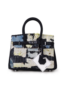 REINVENTS TRAVEL BAG 25 刺子绣拼布BORO小众时尚潮流帆布铂金包