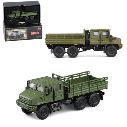 1/64全合金车模解放三代战术卡车MV3军事模型运输车6X6摆件饰品