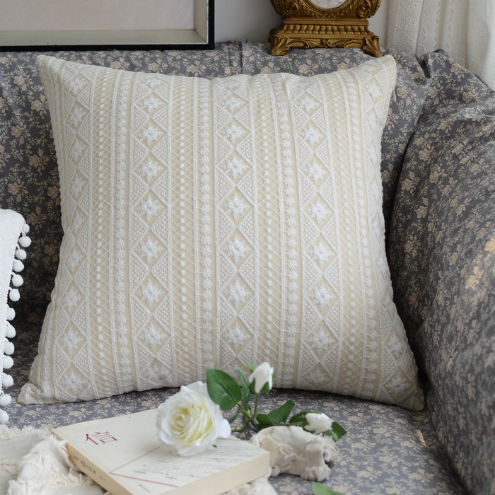 抱枕PP棉家居中国蕾丝抱枕双层