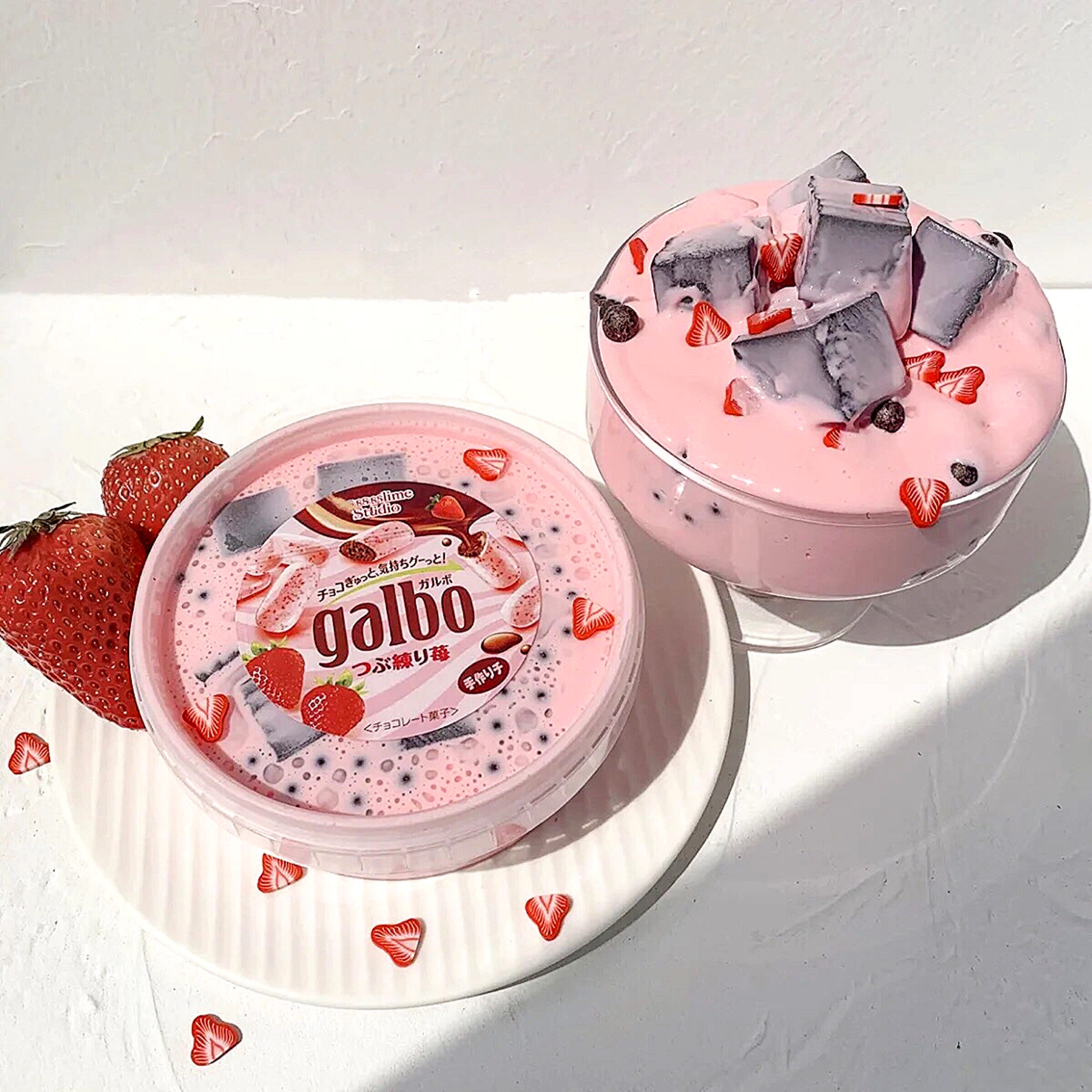 草莓烧仙草史莱姆成品泥 ins外网同款解压发泄slime手工制作玩具