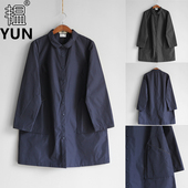 翻领线迹包边单排扣纯色长款 兜兜女装 女装 新品 女薄风衣 春季