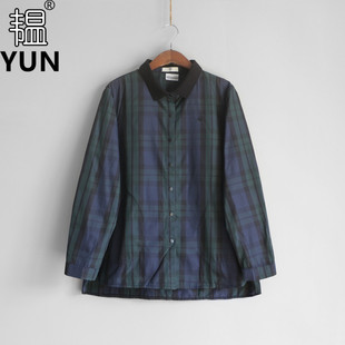 秋季 韩版 新品 拼色螺纹领单排扣女短风衣 女外套2512 女装 YUN韫春季