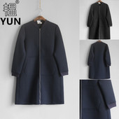 新品 秋季 女装 棒球领长袖 女外套 兜兜女装 拉链门襟空气层长款 春季