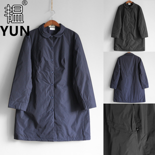 新品 夹棉女外套 女装 风衣式 6068 圆边翻领单排扣长款 YUN韫2025冬季
