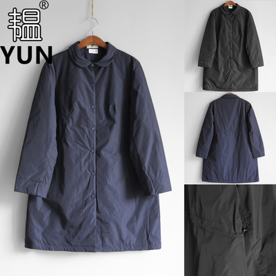 韫长款风衣式夹棉外套韩版女棉服