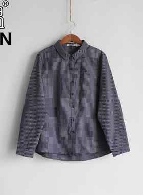 YUN韫2026春季新品女装翻领单排扣纯色通勤极简韩版女衬衫 6128-1