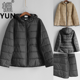 通勤轻便女棉服外套 YUN韫2025冬季 包边连帽抽绳修身 女装 6012 新品