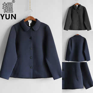 女外套 YUN韫秋季 彼得潘领单排扣减龄液态棉小西装 女装 3926 新品