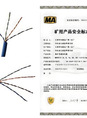 煤矿用阻燃网线MHSYV-5 防爆网线MHYV矿用网线4*2*0.5 MA认证国标