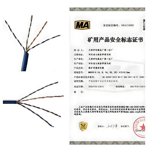 天联牌煤矿用阻燃网线4*2*0.5