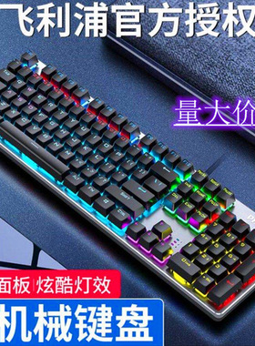 Philips飞利浦SPK8404机械键盘 吃鸡电竞游戏RGB炫彩USB有线键盘