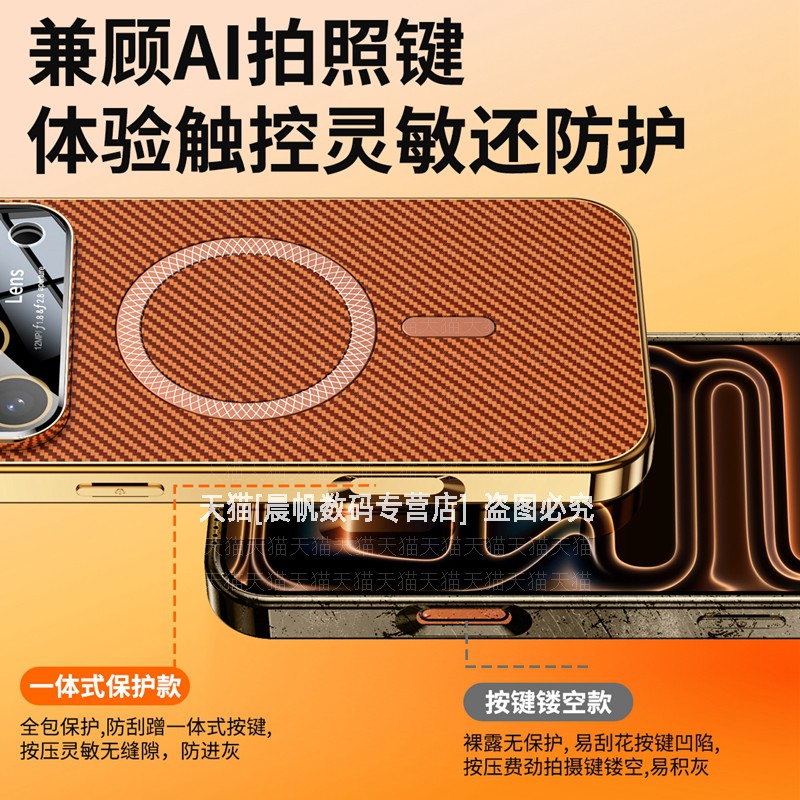 全包镜头膜全包Ai相机键碳纤纹