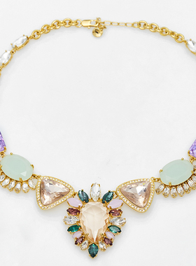 大气时尚大水晶宝石项链