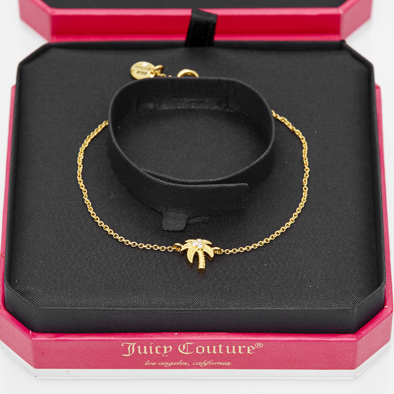 boshuolin juicy时尚简约金色镶钻迷你椰子树可调节ins风手链女