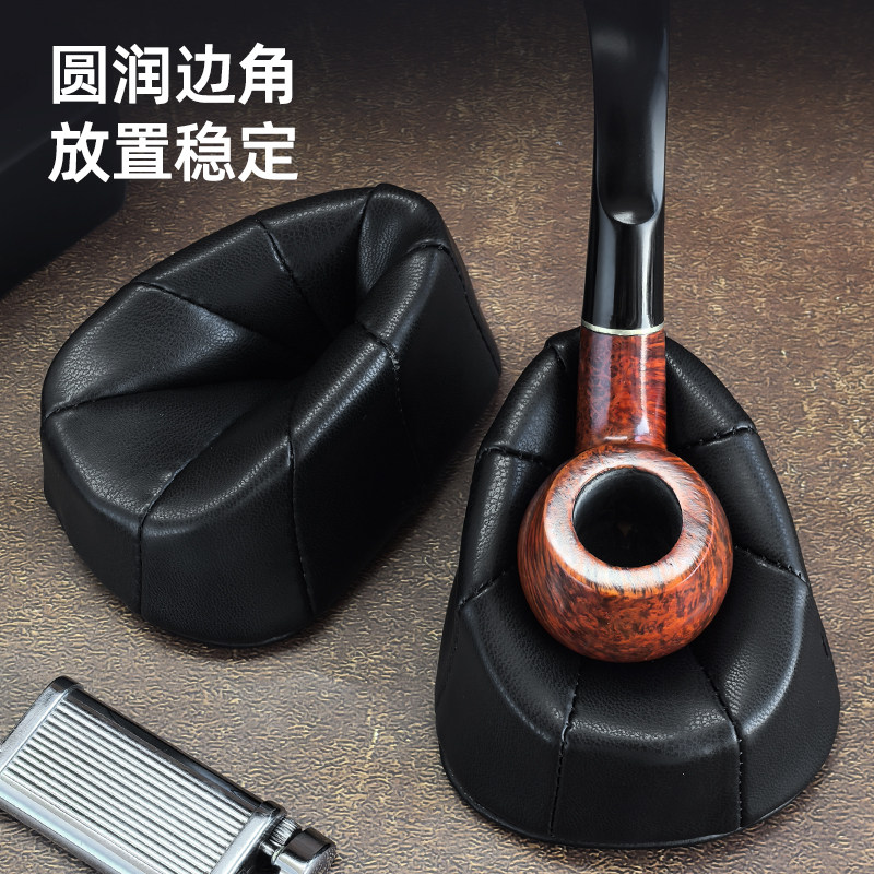 真皮沙发烟斗架羊皮PU烟斗展示座