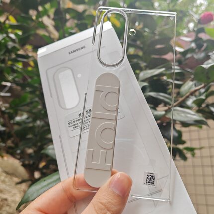 适用于三星正品Galaxy Z Fold7透明原装保护壳W26心系天下简约轻薄高透外壳zfold7腕带手机壳硬壳防摔男后壳