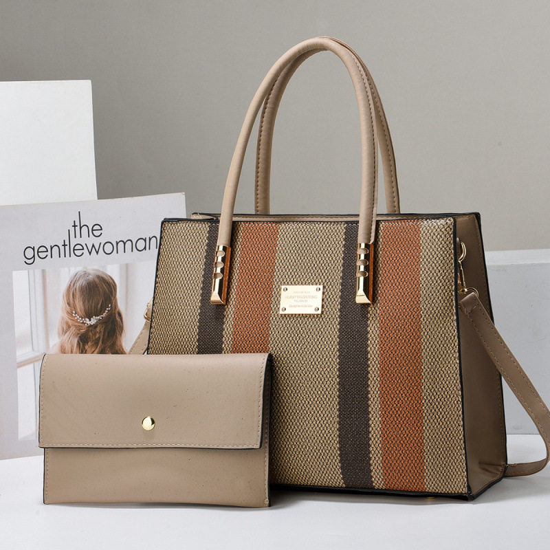 2025新款潮时尚子母包大容量拼色手提包单肩斜挎外贸跨境bags,箱包皮具/热销女包/男包,单肩包,淘宝优惠券,粉丝福利购,淘宝优惠卷