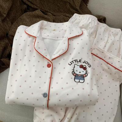 HelloKitty睡衣女春秋冬季德绒日系可爱风加厚珊瑚绒卡通家居服