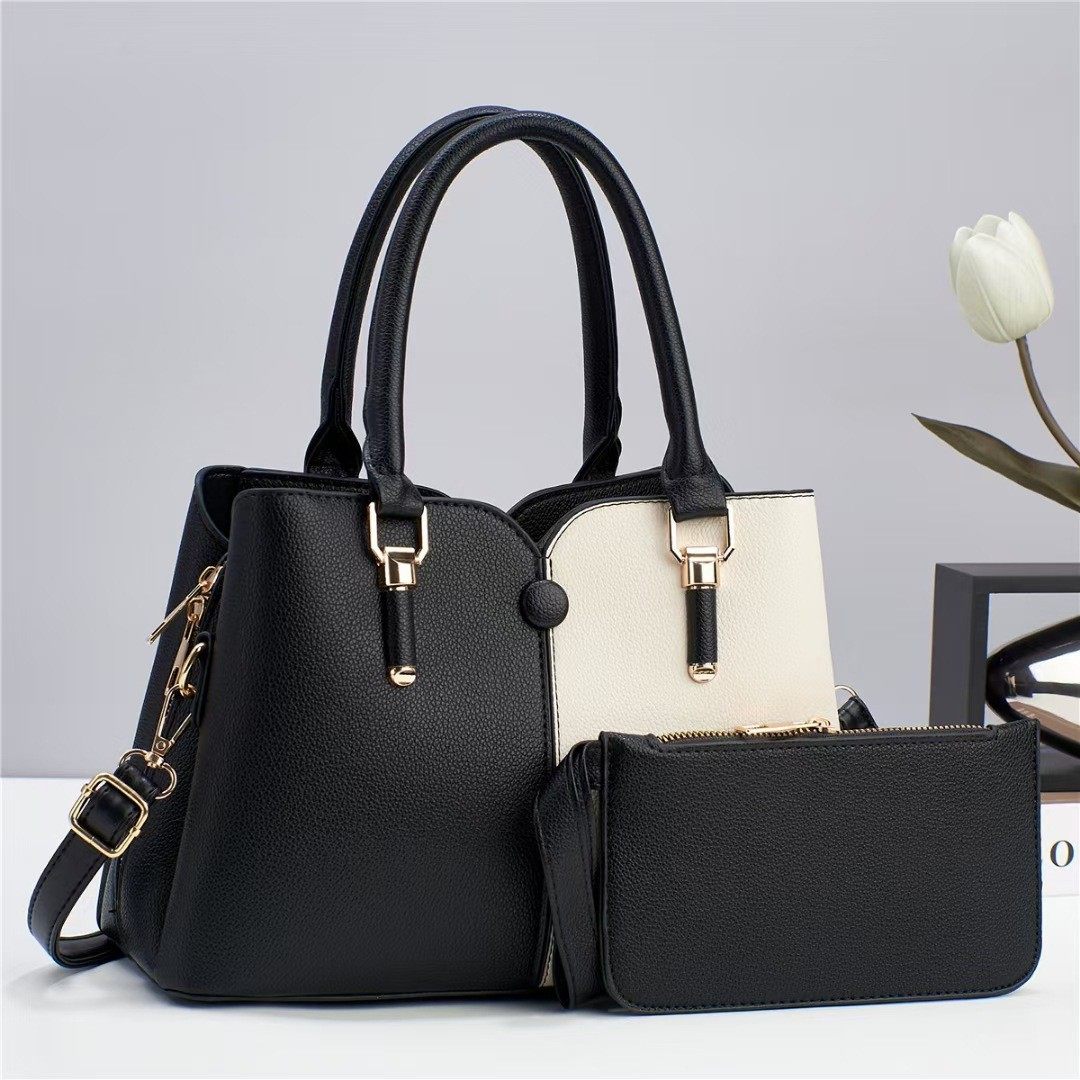 包包女2024冬季新款大容量拼色手提包妈妈包潮时尚单肩斜挎子母包,箱包皮具/热销女包/男包,单肩包,淘宝优惠券,粉丝福利购,淘宝优惠卷