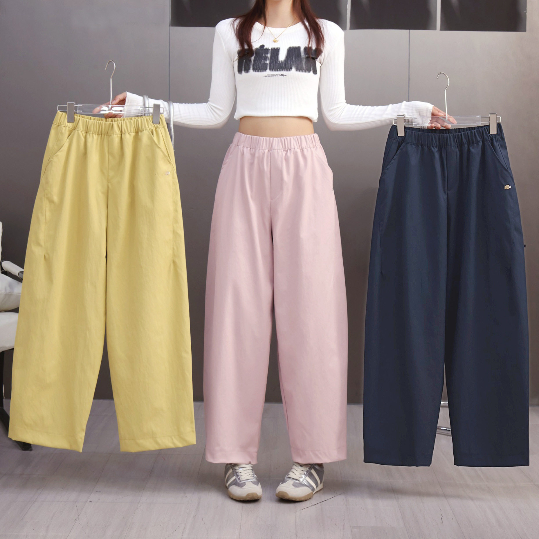 2025秋季新款云感棉糯米裤女宽松大码休闲女裤宽腿裤弯刀裤子,女装/女士精品,休闲裤,淘宝优惠券,粉丝福利购,淘宝优惠卷