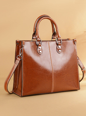 包包女 2025春季新款女包单肩牛皮斜挎包休闲包真皮手提包女士包