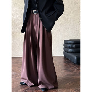 女2024秋季 裤 新款 垂感大裤 1957 鹿西 腿休闲拖地裤 设计感高腰西装