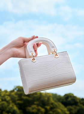 包包女2025新款戴妃包真皮斜跨包通勤上班牛皮手提包女士女包bags