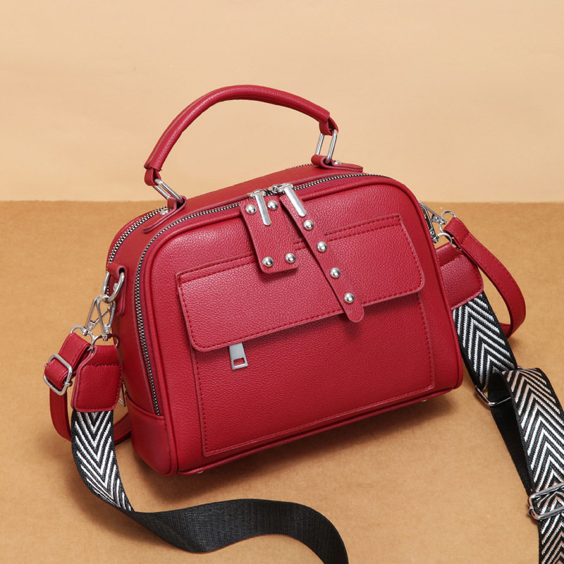 2024新款韩版纯色多口袋双肩带小方包实用气质女士通勤手提小包包,箱包皮具/热销女包/男包,单肩包,淘宝优惠券,粉丝福利购,淘宝优惠卷