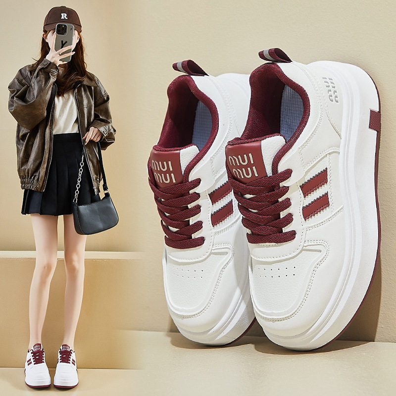 2025春季小白鞋新款韩版ins女学生厚底增高运动板鞋休闲街拍ZS82,女鞋,浅口单鞋,淘宝优惠券,粉丝福利购,淘宝优惠卷