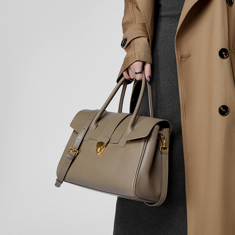 复古真皮手提托特包新款跨境植鞣牛皮大容量公文包女出差通勤大包,箱包皮具/热销女包/男包,单肩包,淘宝优惠券,粉丝福利购,淘宝优惠卷