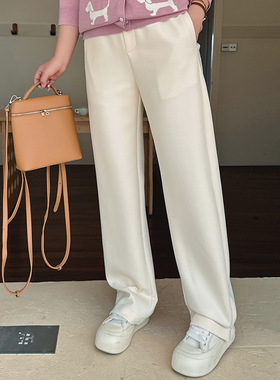 大码女装百搭休闲长款女高腰裤2025秋季新款胖mm显瘦直筒裤NK1098