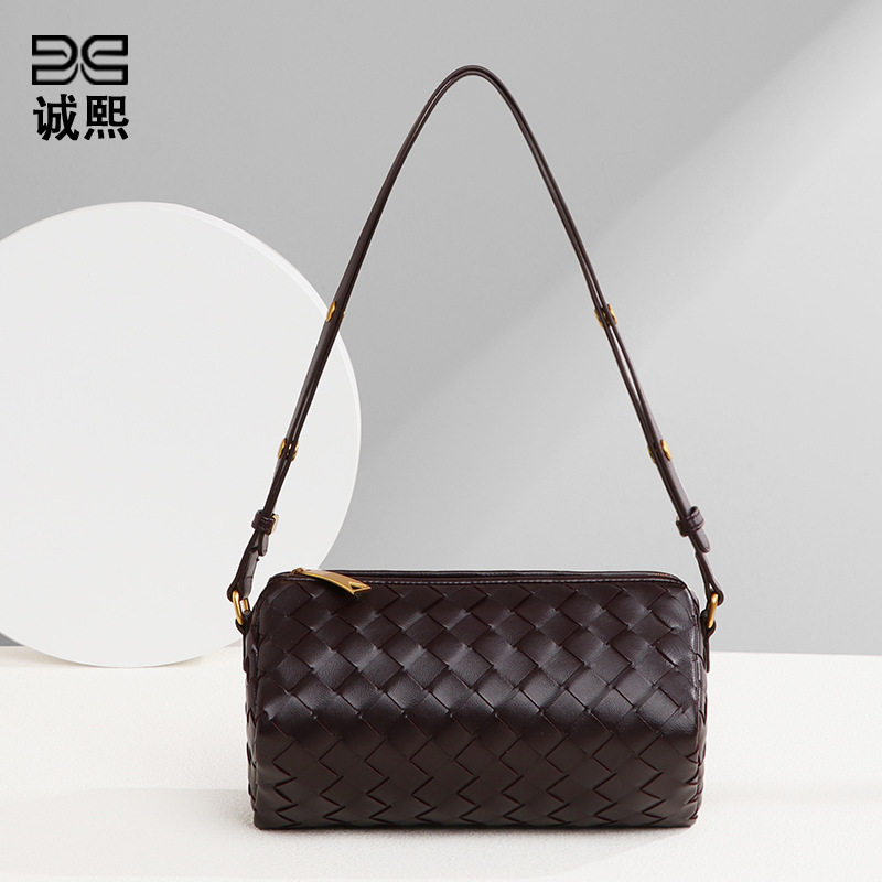 百搭韩版小众单肩腋下女包编织潮流复古手提相机包休闲斜挎笔筒包,箱包皮具/热销女包/男包,单肩包,淘宝优惠券,粉丝福利购,淘宝优惠卷