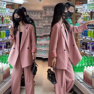 套装 2328大码 干练气质盐系轻熟御姐小香风西装 网红爆款 女胖mm 女装