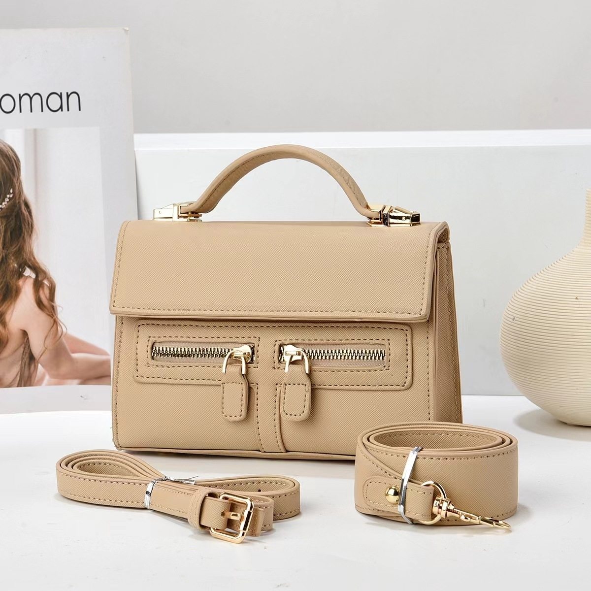 台州女包跨境凯莉包bag复古手提包单肩斜挎女士百搭小方包bags,箱包皮具/热销女包/男包,单肩包,淘宝优惠券,粉丝福利购,淘宝优惠卷