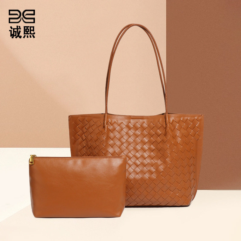 跨境大容量手提托特包秋冬新款子母手工编织包复古潮流单肩腋下包,箱包皮具/热销女包/男包,单肩包,淘宝优惠券,粉丝福利购,淘宝优惠卷