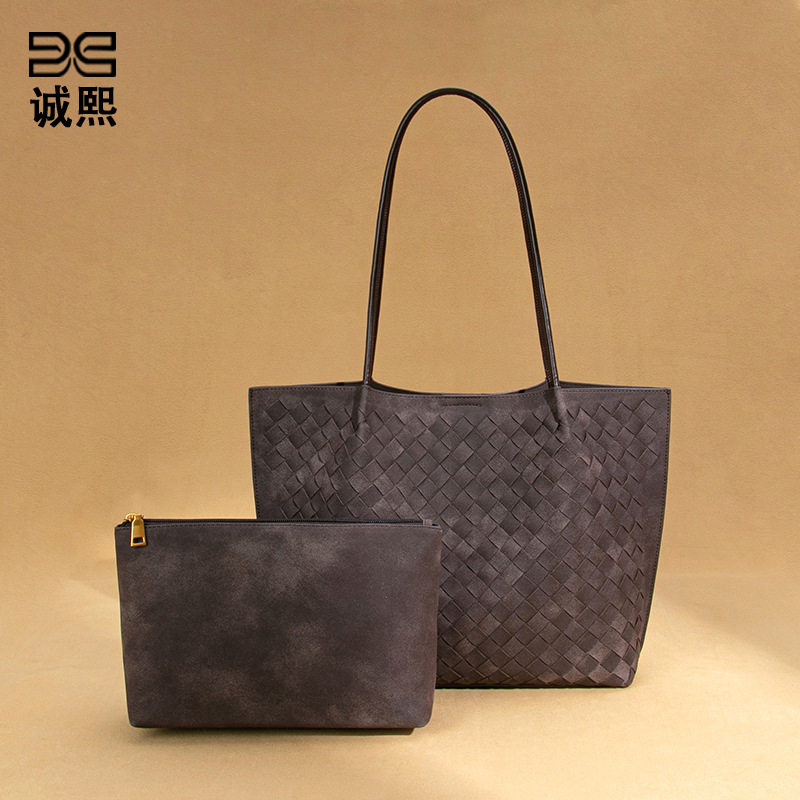 秋冬新款大容量单肩腋下女包编织磨砂手提包质感潮流子母托特包女,箱包皮具/热销女包/男包,单肩包,淘宝优惠券,粉丝福利购,淘宝优惠卷