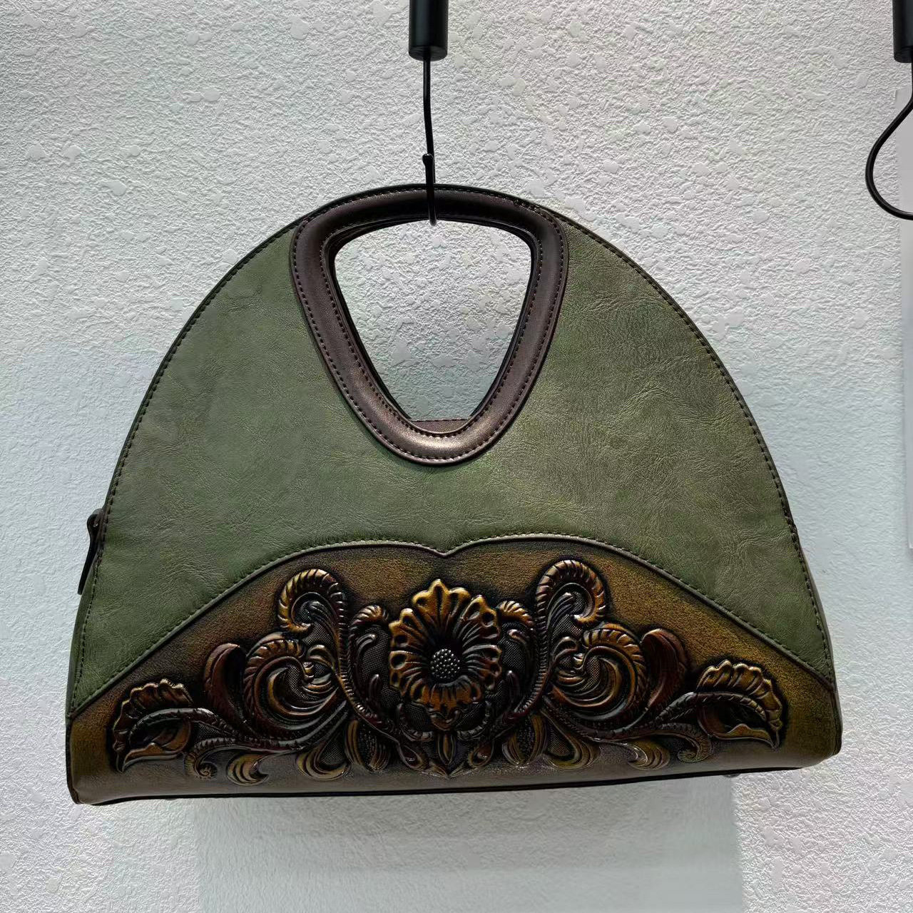 手提包复古欧美质感休闲单肩包牵牛花小众设计国风通勤百搭包包,箱包皮具/热销女包/男包,单肩包,淘宝优惠券,粉丝福利购,淘宝优惠卷