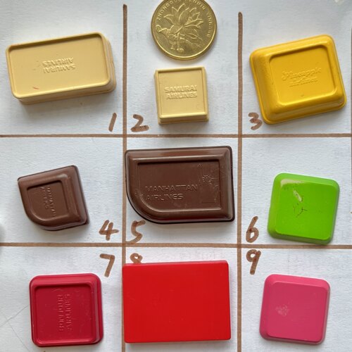 re-ment早期绝版食玩散货 航空餐盒 多色