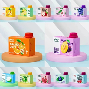 碧林小果汁mini100ml24盒浓缩果汁混装航空同款橙汁苹果网红饮料