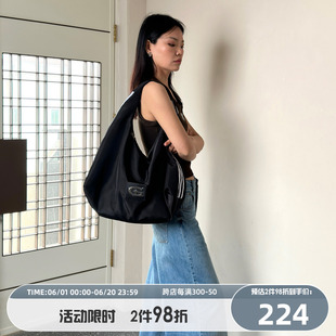 Goosfir 原创设计黑色运动挎包休闲单肩包大容量包包潮牌街头男女