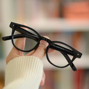 许光汉同款gm眼镜vonzo小黑框男女近视配度数防蓝光TR超轻磨砂黑