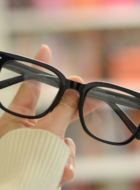 GM黑框眼镜女EVAN超轻近视可配度数变色新款防蓝光眼睛男TR90方框