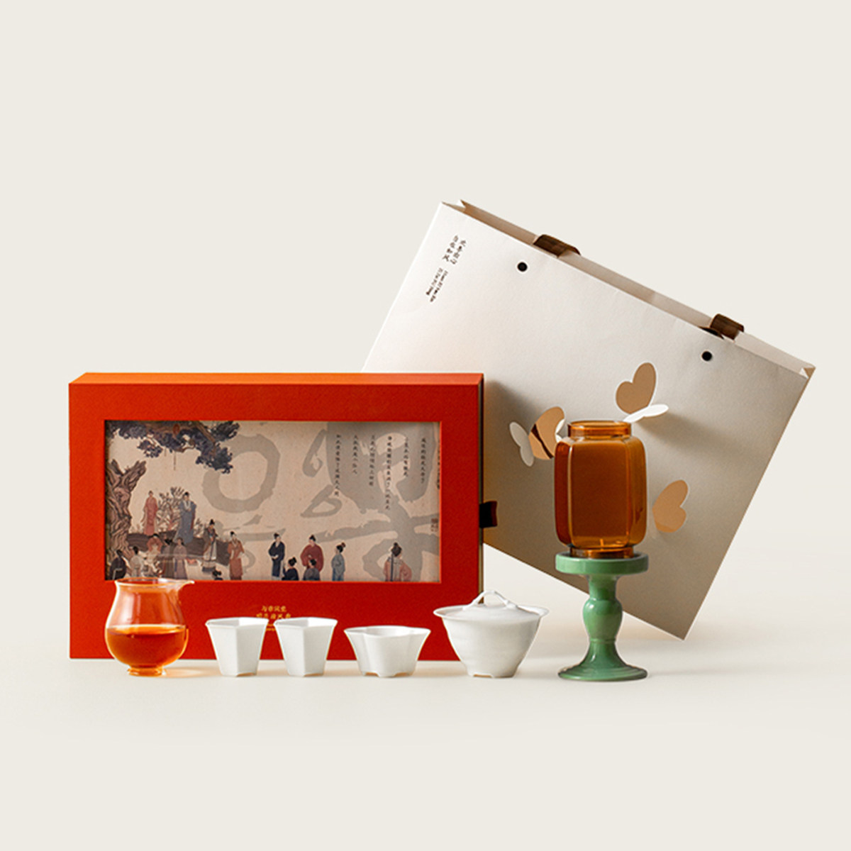 【西泠文房】清风明月茶具套装新中式高档商务伴手礼品圣诞送礼,餐饮具,茶具礼盒,淘宝优惠券,粉丝福利购,淘宝优惠卷