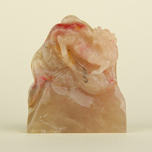 西泠印社巴林鸡血石麒麟钮长方章印材孤品书法国画藏书章压角章手工篆刻金石印章石材印石送礼收藏